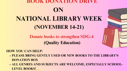 Librrary Week -Book Donation Drive