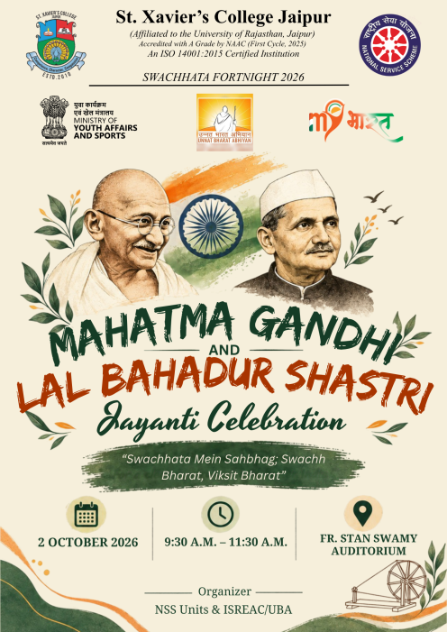 Poster Celebration - Mahatma Gandhi and L B Shastri Jayanti 2026