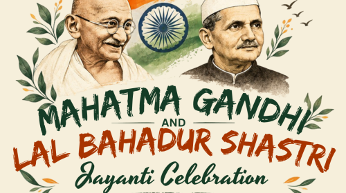 Poster Celebration - Mahatma Gandhi and L B Shastri Jayanti 2026
