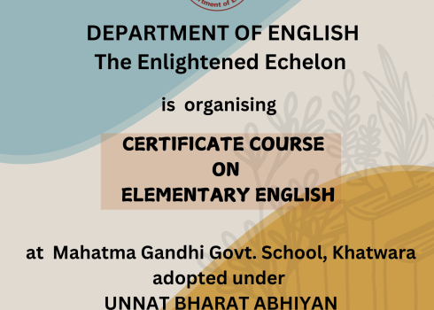 Poster Certificate Course in English