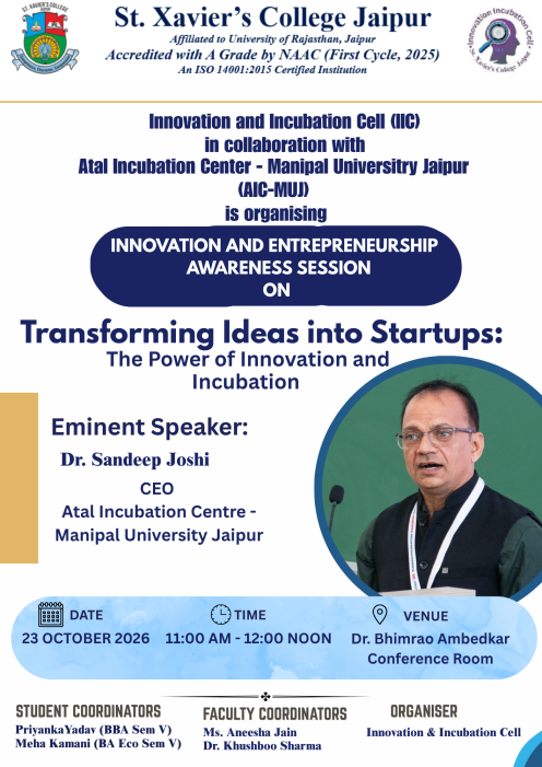 Poster - Innovation and Entrepreneurship Awareness Session 2026