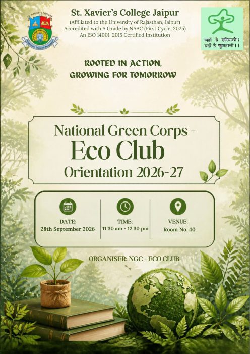 Poster NGC - Eco Club Orientation 2026-27