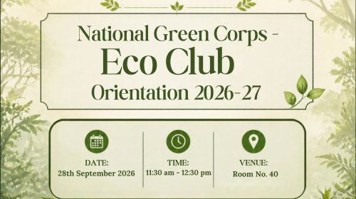 Poster NGC - Eco Club Orientation 2026-27