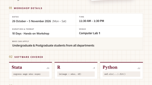 Poster - Workshop on Applied Data Analytics for Economics & Business