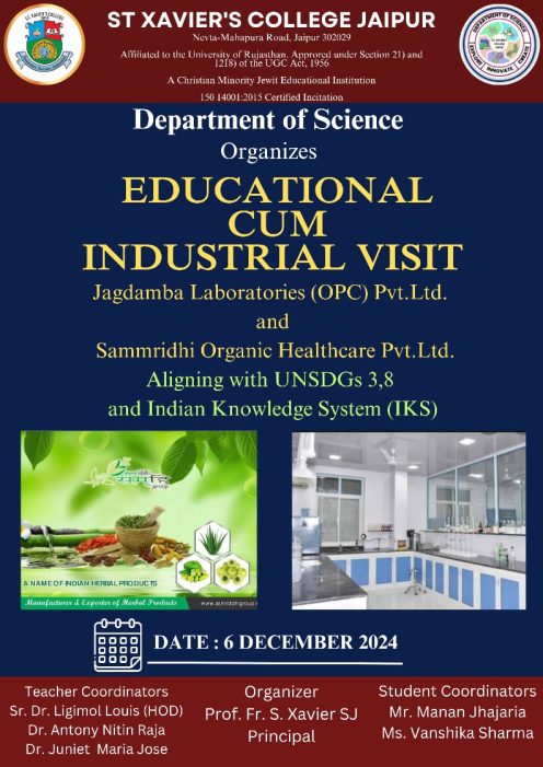 Poster for Industrial Visit_Dept. Science 6-12-24